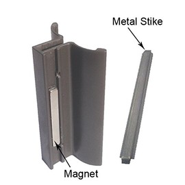 Gordon Glass Co. Oil Rubbed Bronze Frameless Shower Door Handle with Magnet and Stainless Steel Strike Plate - Set