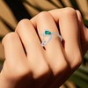 Sterling Silver Blue Jay Ring, S925 Adjustable Bird Ring with