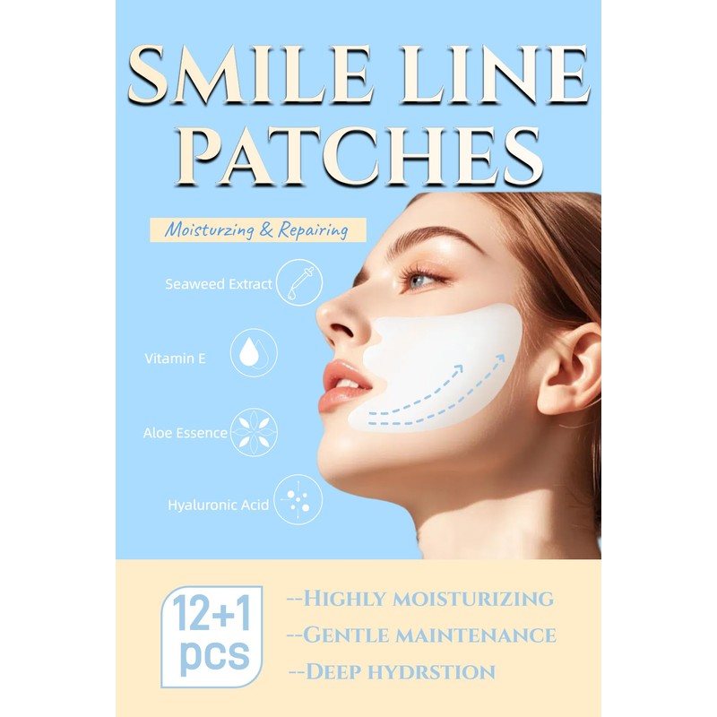 Smile Line Collagen Patch 12+1pcs Hydrating Mask Anti-Wrinkle Smoothing Line