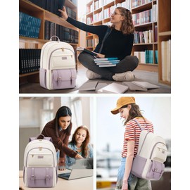 LOVEVOOK School Backpack for Women 15.6" Cute Bookbag for Girls in Highschool College Casual Daypack Backpacks Water Resistent