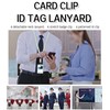 ID Badge Holder with Retractable Lanyard and Keychain, Badge Reel