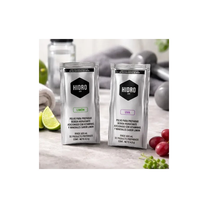 Bebida Hidratante Polvo Hidro 220 Paq 25 Sobres600ml Surtido