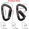 flintronic Carabiner with Screw Cap, 2 Pieces 25KN Carabiner Hook