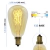 Vintage Retro Edison Bulb, ST45, 40w, E12 Base (Small), 2-Pack