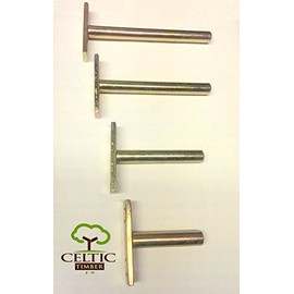 Celtic Timber Floating Shelf Concealed Hidden T-Type Bracket (115mm pack of 6)