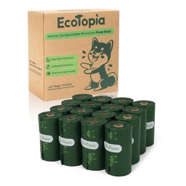 Extra 20% Thicker Dog Poop Bags,100% Certified Biodegradable Poop Bags for Dogs,Compostable Dog Waste Bags,Leakproof Pet Trash Bags,Cat Litter Bags,ASTM D6400 & EN 13432 Compliant,16 Rolls 240 Bags