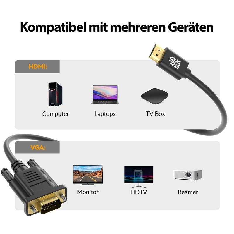 HDMI to VGA cable