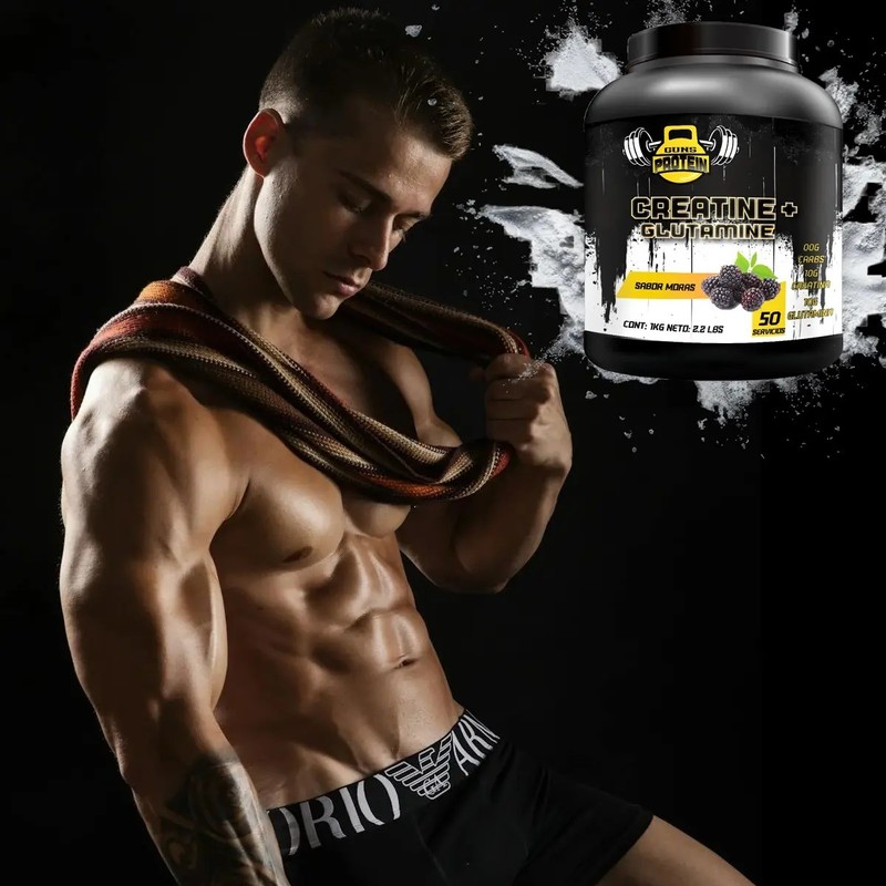 Guns Creatina Glutamina Polvo 1kg Suplemento Fitness