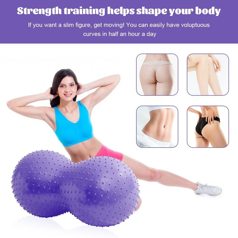 DAJASD Peanut Shape Ball, Anti-Burst Sports Yoga Peanut Ball, Peanut