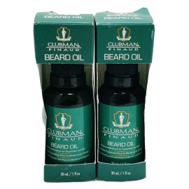 Clubman Pinaud Beard Oil, Balanced Moisture for Facial Hair and Skin, 1 oz