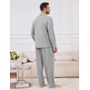 Marvmys Men's Sleep Sets,Cozy Pajamas Set Soft Sleepwear Long Sleeve