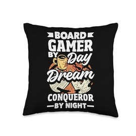 Classic Board Game Night Enthusiast Group Gathering Throw Pillow