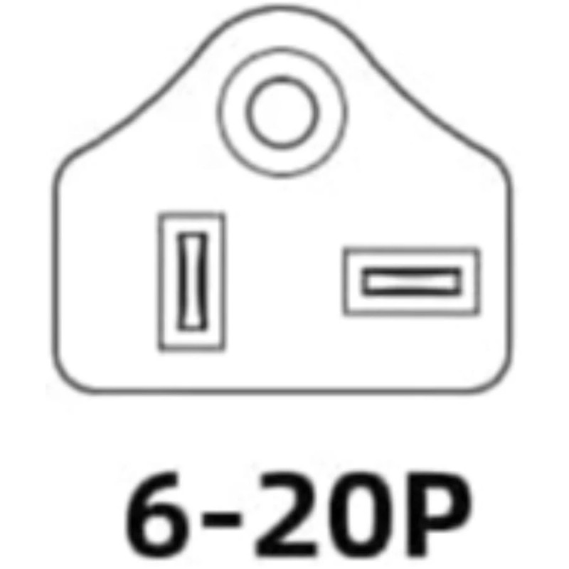 NoBrand White Universal Plug Adapter 110-250V 15A, Universal World- 6-20P