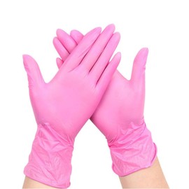 STRONG Premium Disposable Pink Nitrile Examination Gloves | Medical | Industrial| Hair, Beauty |Food | Janitorial |Powder Free|Latex Free| Size: Small (1 Box of 100)
