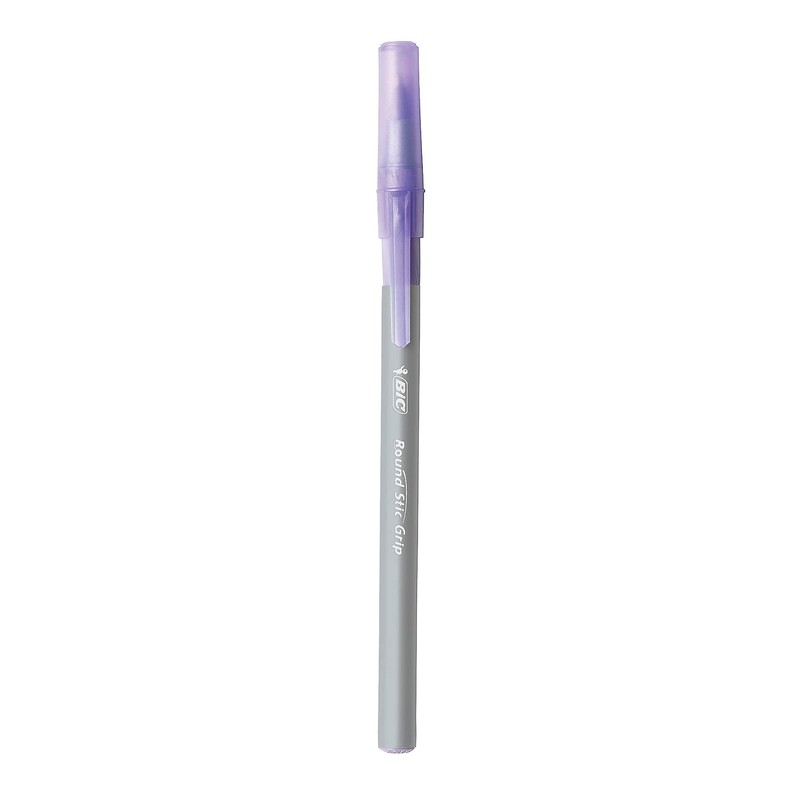 BIC Round Stic Grip Xtra Comfort Ballpoint Pen, Medium Point