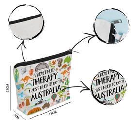 WZJHCL Australia Travel Storage Organizer Bag Australia Souvenir Australia Traveller Travel Pouch Bag Australia Travel Gift (Therapy Australia)