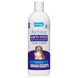 Vetnique Labs Furbliss Shampoo for Dogs with Itchy Skin, Hypoallergenic, Calming for Sensitive Skin Grooming Care Puppy Shampoo (Anti-Itch Shampoo)   
