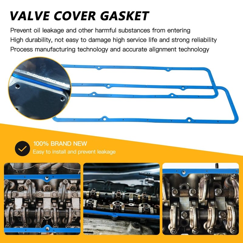 Pair of Steel Core Rubber Valve Cover Gaskets for Small