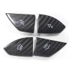 BEBECAR Real Carbon Fiber Steering Wheel Button Cover Trim Fits