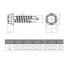 VGBUY 60Pcs #14 x 1 Self Drilling Screws for Metal,410