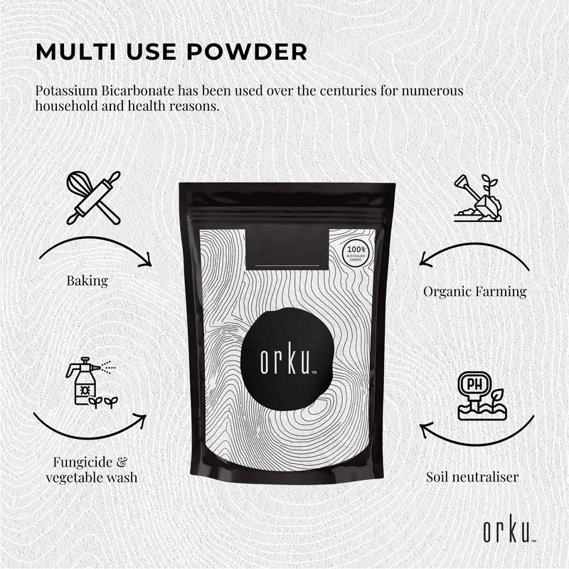 400g Organic Potassium Bicarbonate Powder - Food Grade Pure FCC