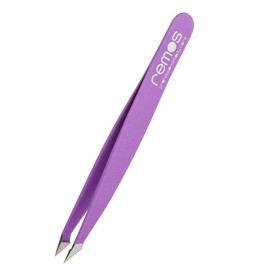 REMOS Combination Tweezers Stainless Steel 9.5cm - for splinters & Hair - Purple