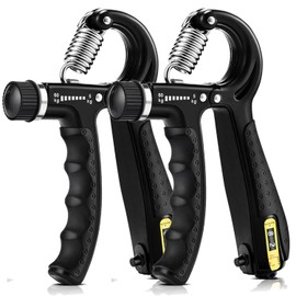 Nouriosh Hand Grip Strengthener Counting Forearm Trainer Workout Kit, 11-132Lbs Adjustable Resistance Grip Strength Trainer, 2 Pack