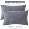 Lumbar Support Pillow Decorative Rectangle Throw Pillow Covers 12"x20" Inch