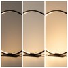 MASIVEL Modern Circle Table Lamp LED Warm Light Nightstand Lamp