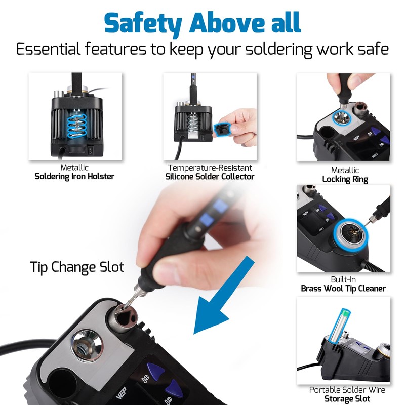 WEP 982-V Micro Soldering kit with 5 C245 Soldering Iron