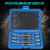 7Pcs Extra Long Hex Bit Socket Set 3/4/5/6/7/8/10 mm Drive