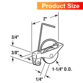 4 Pack Sliding Screen Door Tension Spring B 714 1-1/4 in with Concave Steel Ball Bearing Screen Door Rollers Replacement,Used on Both Top and Bottom