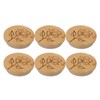 6Pcs Jar Wood Lid Set Easy to Clean Storage Jar