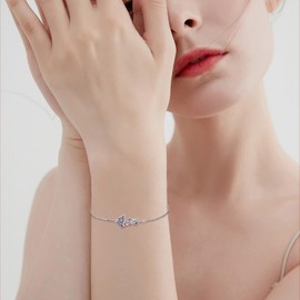 VENACOLY Jellyfish Bracelet 925 Sterling Silver Jellyfish Bracelets Ocean Jellyfish Jewellery Gift for Women, Sterling Silver