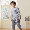 Tshyfiper Kids Pajamas Boys Long Sleeve Plaid Pjs Set Tween