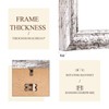 TWING 11x14 Picture Frames with Wave Texture,Rustic Distressed White Picture