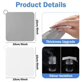 6 Pack Drain Covers, Silicone Shower Drain Cover – Odor-Proof, and Leak-Proof for Bathrooms and Kitchens