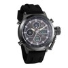 JewelryWe Watches Men's Analogue Digital Quartz Two Time Zone Wristwatch