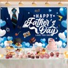 Qpout Large Father's Day Backdrop 70.8x43.3 Inch,Premium Suit & Tie