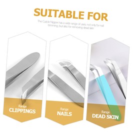 WOONEKY Portable Stainless Steel Cuticle Nipper Ergonomic Design for Easy Manicure Mini for Home Salon Use Multi-functional Cuticle Trimmer for Nail Care