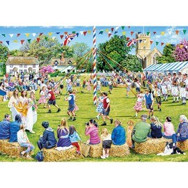 Gibsons Around the Maypole 1000 Piece Jigsaw Puzzle Beautiful Colourful Sustainable Jigsaw Puzzle for Adults | Premium 100% Recycled Board | Great Gift | Gibsons Games