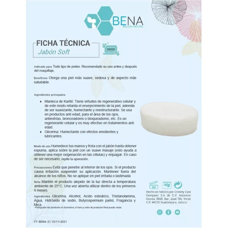 BENA Jabones Artesanales De Glicerina Hidratantes Corporales Bena