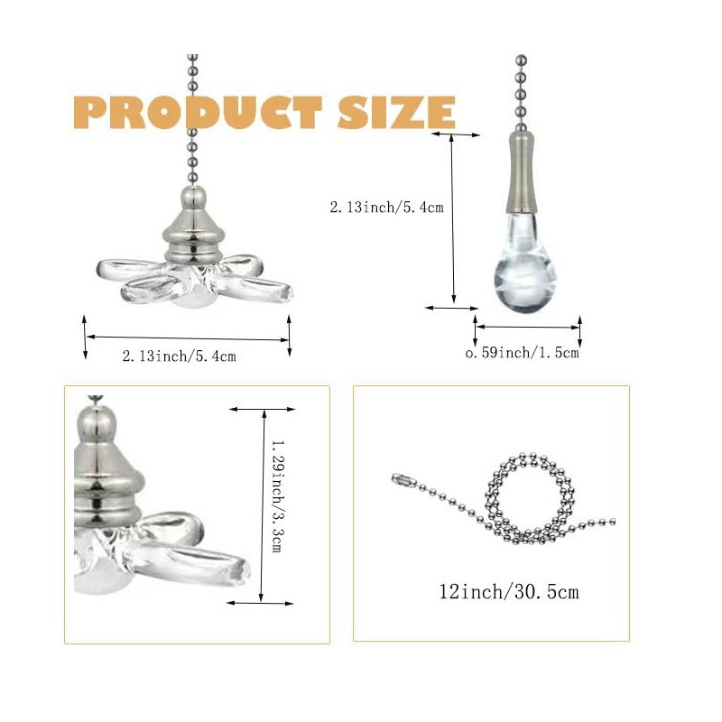 Ceiling Fan Pull Chain, Fan Pull Chain Extender,Bulb and Fan