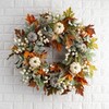 Artificial Autumn Wreath Autumn Pumpkin Wreath for Front Door, Window