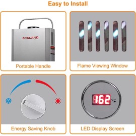 Gasland 6L Portable Tankless Water Heater Instant Hot Water System for Camper RV - Silver