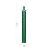 Mega Candles 20 pcs Unscented Green Exquisite Mini Taper Spell