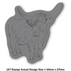 Azeeda A7 'Highland Cow' Unmounted Rubber Stamp (RS00042610)