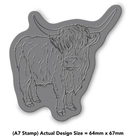 Azeeda A7 'Highland Cow' Unmounted Rubber Stamp (RS00042610)