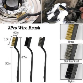 9-Piece Deep Cleaning Brush Wire Brush Set for Removing Weld Slag Rust Grill Cleaning Paint Scrubbing etc