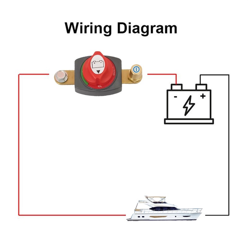 Battery Cut Off Switch, 12V-48V Side Post Master Disconnect Isolator,